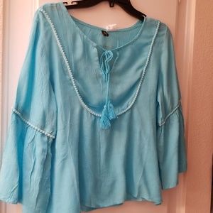 3/4 sleeves rayon gauze top